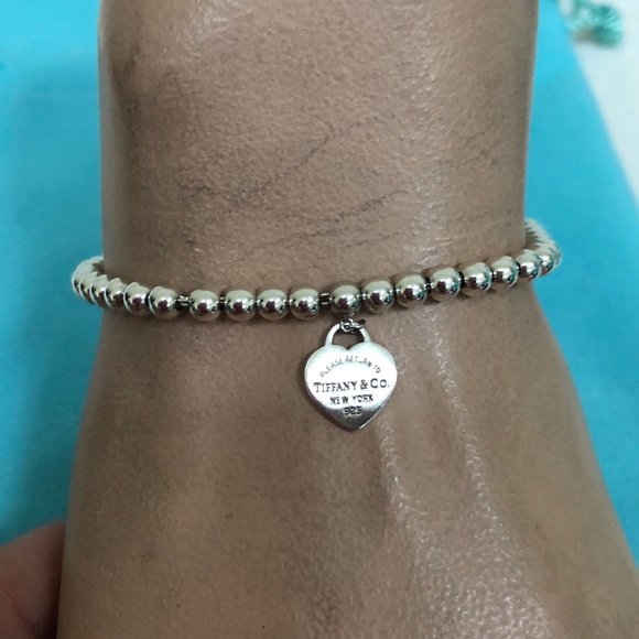 Tiffany & Co. Jewelry - 🔴Authentic Tiffany & Co Bead Heart Bracelet 😄🔴